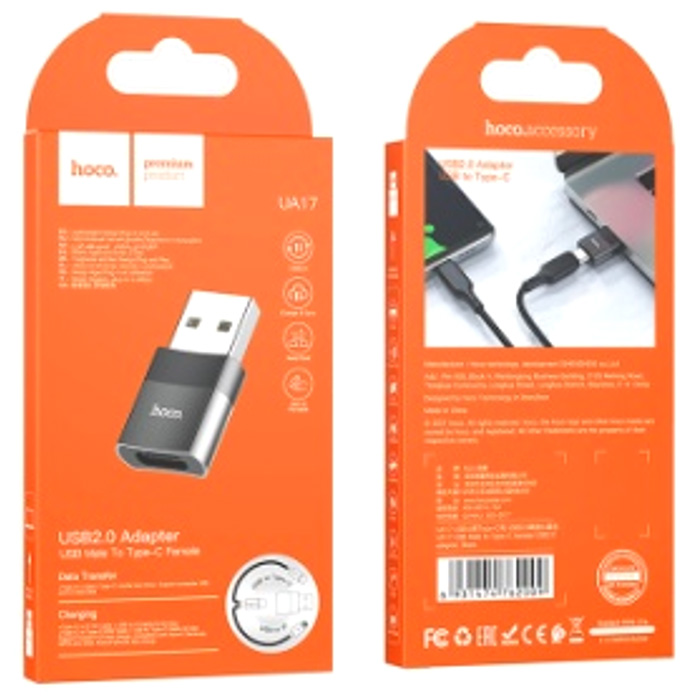 OTG Адаптер Hoco UA17 с Type-C  на USB