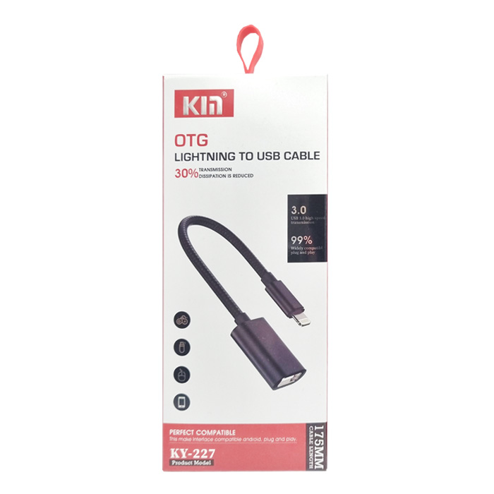 OTG Адаптер Kia KY-227 с Lightning на USB