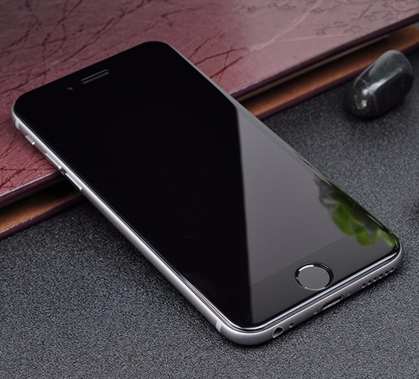 Стекло защитное для iPhone 6/6s, черная рамка, стекло, перед, 3D.