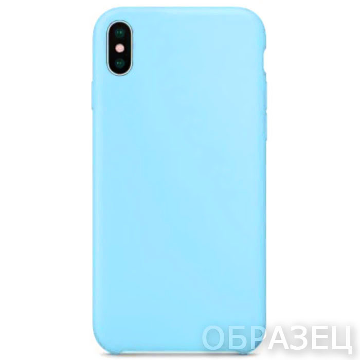 Xiaomi Redmi 6A. Накладка, Silicone Cover, голубой