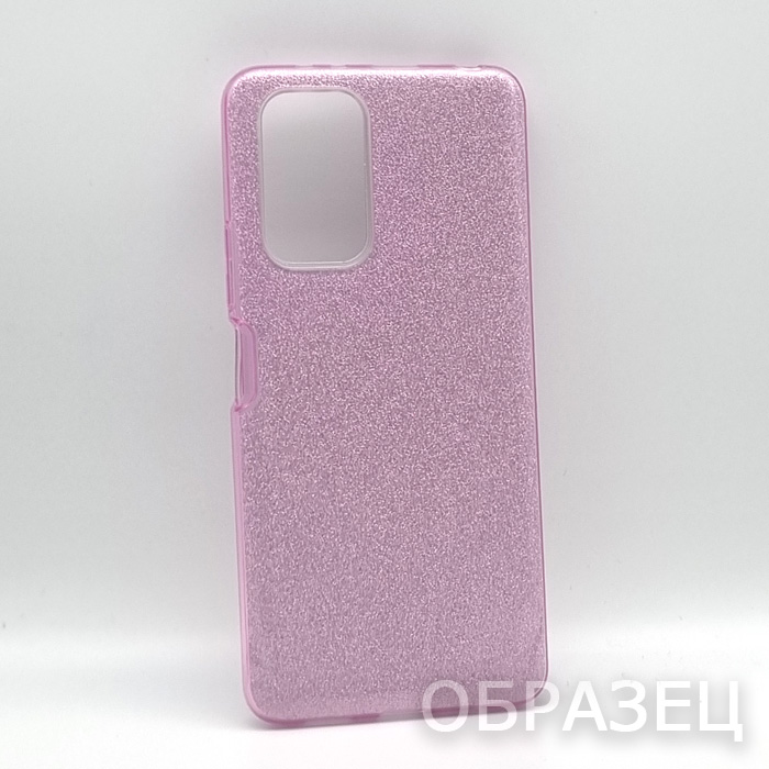 Samsung S10e, Накладка, силикон, пластик, блестки, фиолетовый