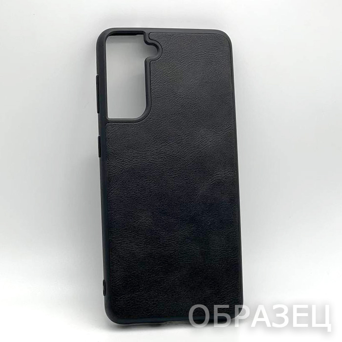 Samsung S10 Plus, Накладка, Classic Simple leather, черный