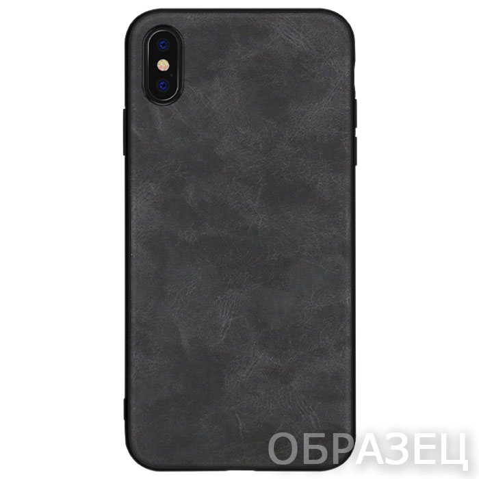 Samsung A70. Накладка, Tiske PU Leather, черный