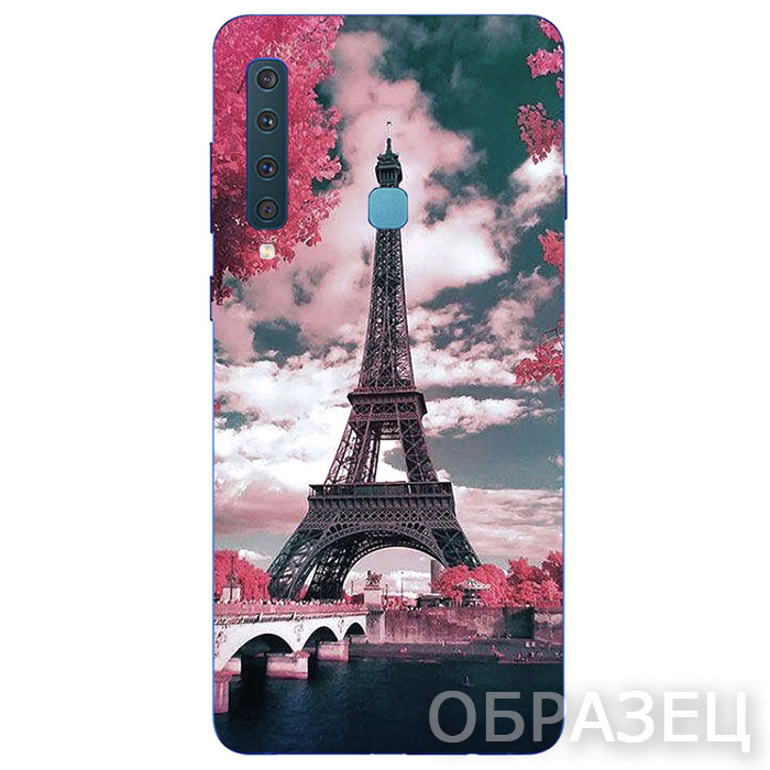 Huawei Y9 2019. Накладка, силикон, Simple Print, Эйфелева Башня