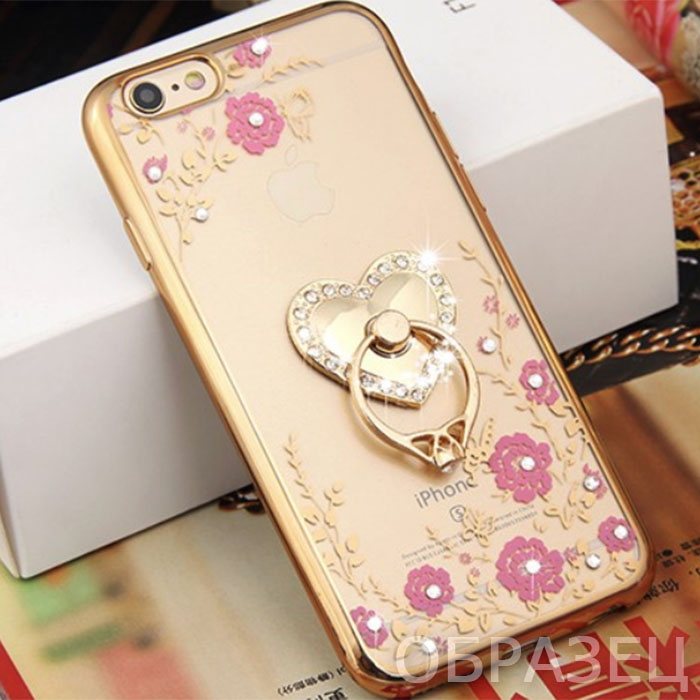 Huawei Honor 9i. Накладка, силикон, Secret Garden Ring, золотой