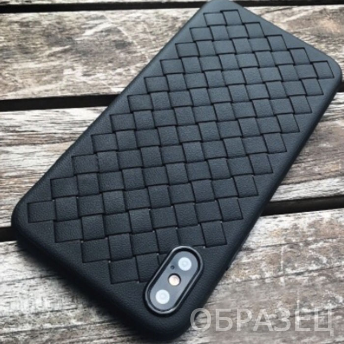 Samsung Note 10. Накладка, силикон, Plexus Leather, черный