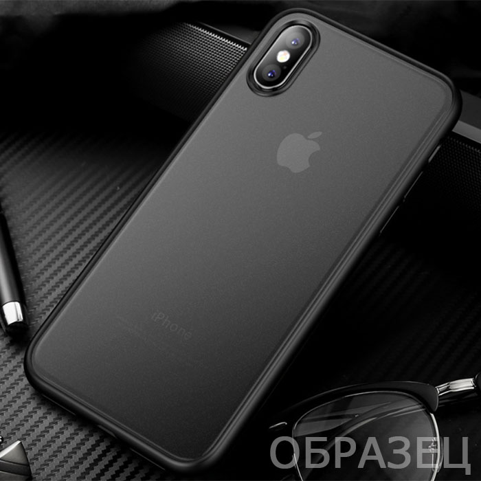 Xiaomi A3. Накладка, Rock Matte, силикон + пластик, черные края