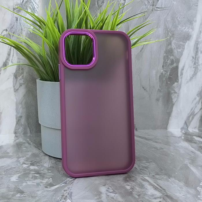 iPhone 11. Накладка, BST Rock Matte Camera Edge, темно-розовый