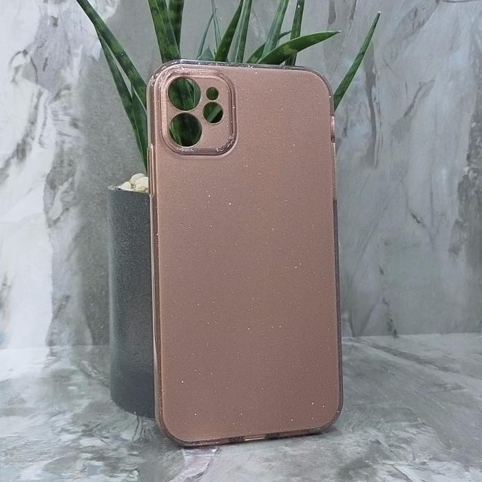 iPhone 11. Накладка, Heavy TPU, блестки, коричневый