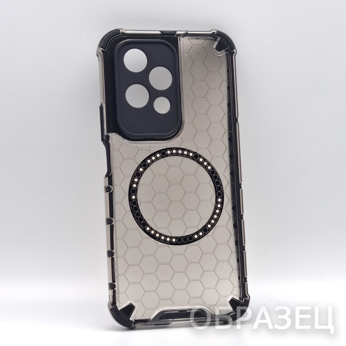 iPhone 11. Накладка, Bibercas Armor Mag, прозрачный черный