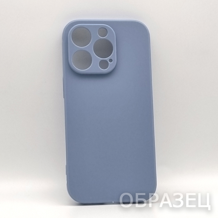 iPhone 11 Pro Max. Накладка, силикон, Soft Touch №2, серо-синий