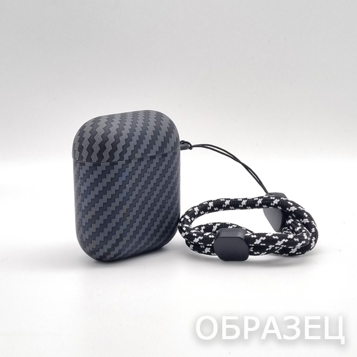 Чехол для Apple AirPods 1/2, силикон, Luxo, карбон