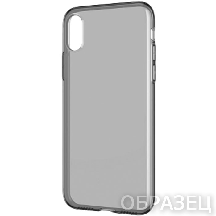 Samsung A20s. Накладка, силикон, прозрачный черный