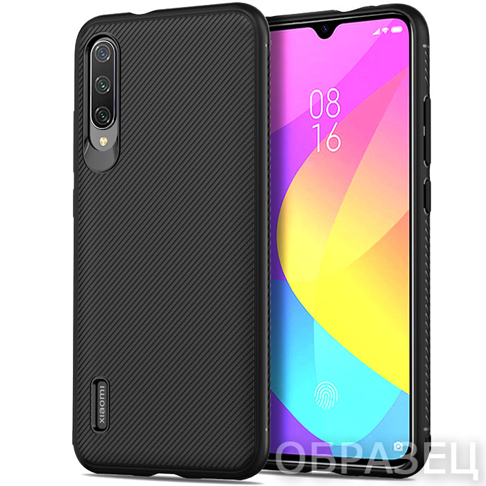 Xiaomi 9 Lite. Накладка, силикон, Ultimate Lines, черный