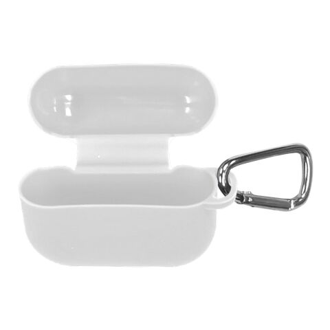 Чехол для AirPods Pro/Pro 2, Силикон + карабин, белый