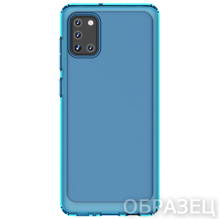 Samsung A01. Накладка, Arare, прозрачный голубой