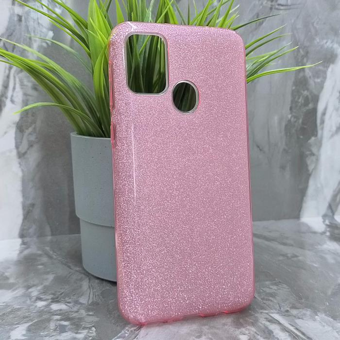 Samsung M30s/M21. Накладка, силикон, пластик, блестки, розовый