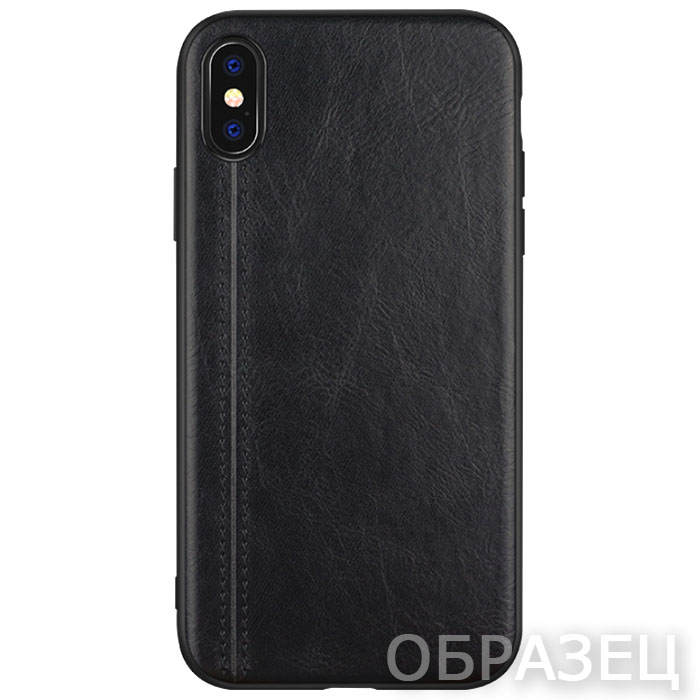 Huawei Y9S. Накладка, Tiske Leather Line, черный