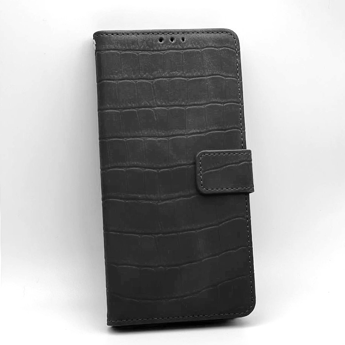 Samsung M31. Книжка, Classic Croc Leather, черный