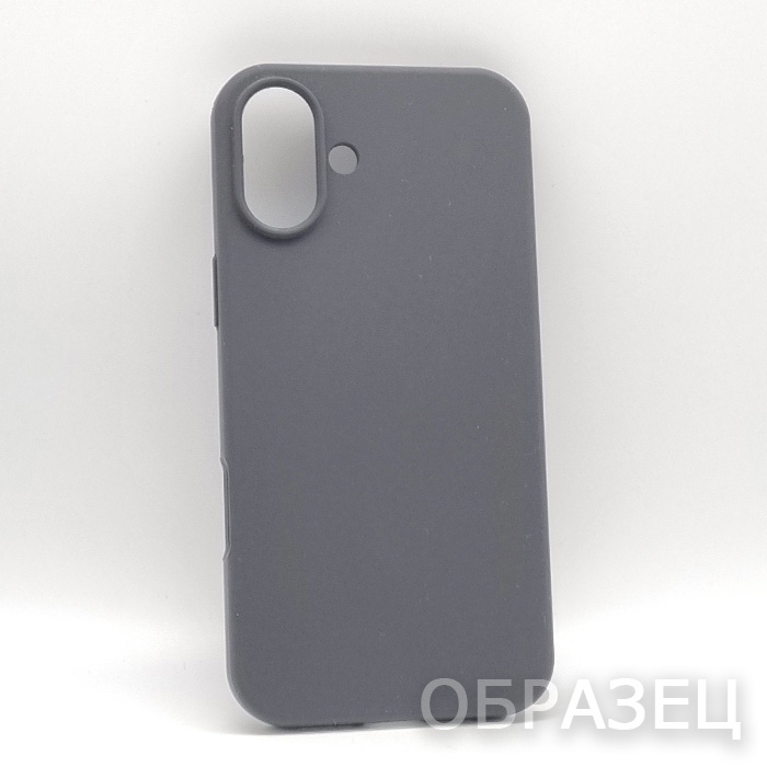 iPhone 12/12 Pro. Накладка, Silicone (без лого), темно-серый