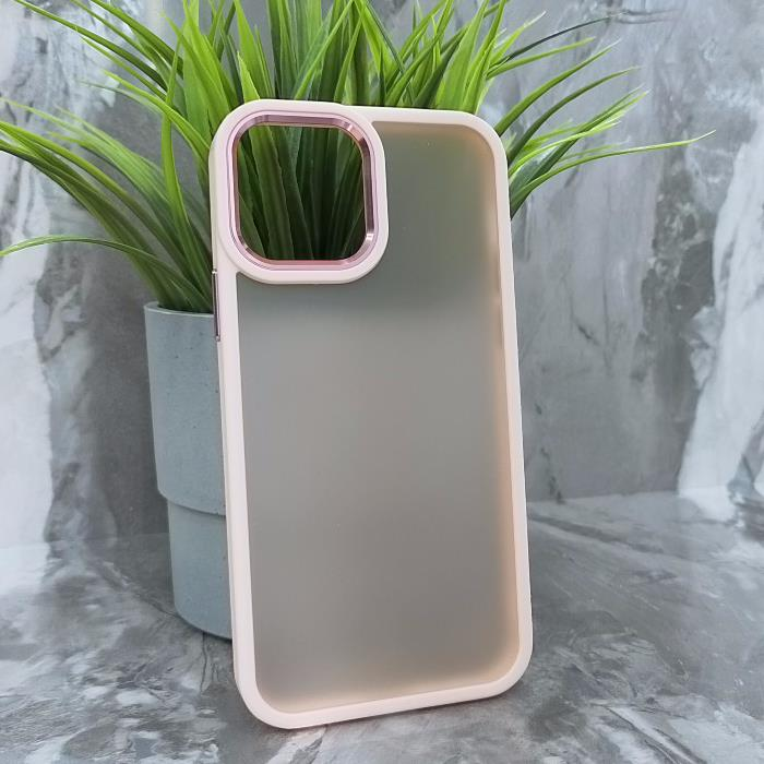 iPhone 12/12 Pro. Накладка, BST Rock Matte Camera Edge, светло-розовый