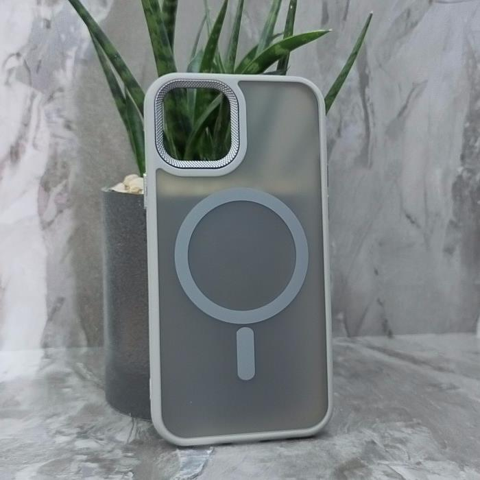 iPhone 12/12 Pro. Накладка, Simple Matte Mag, тип 2, серый