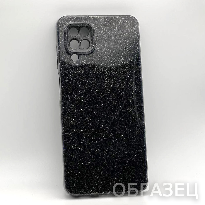 iPhone 12 Pro Max. Накладка, Heavy TPU, блестки, черный