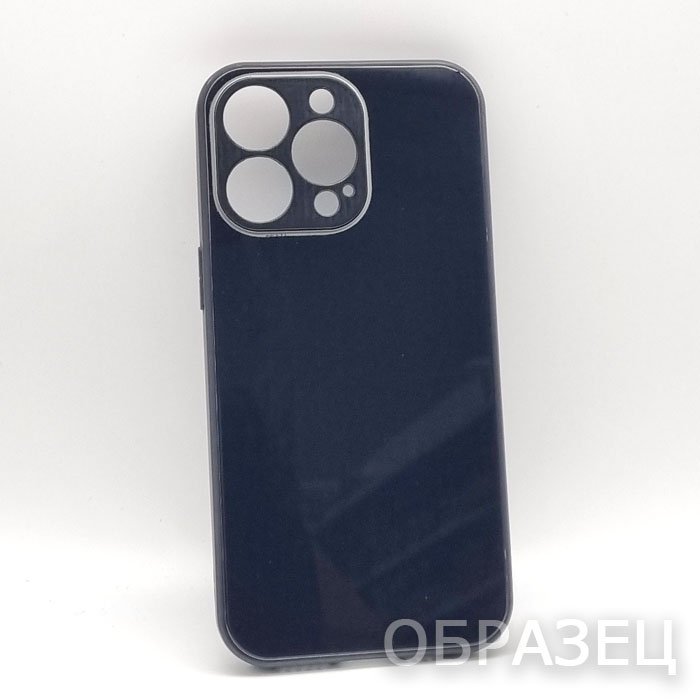 iPhone 12 Pro Max. Накладка, Glass Case, черный