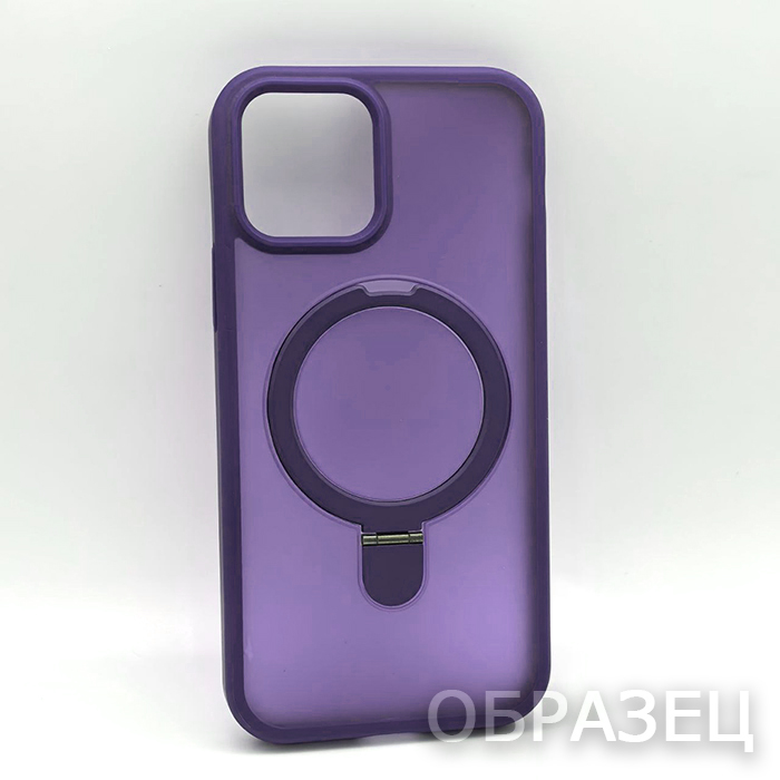 iPhone 12 Pro Max. Накладка, Rock Matte Big Ring, фиолетовый