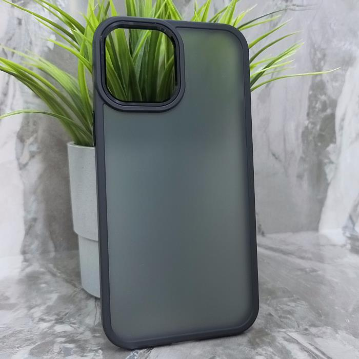 iPhone 12 Pro Max. Накладка, BST Rock Matte Camera Edge, черный