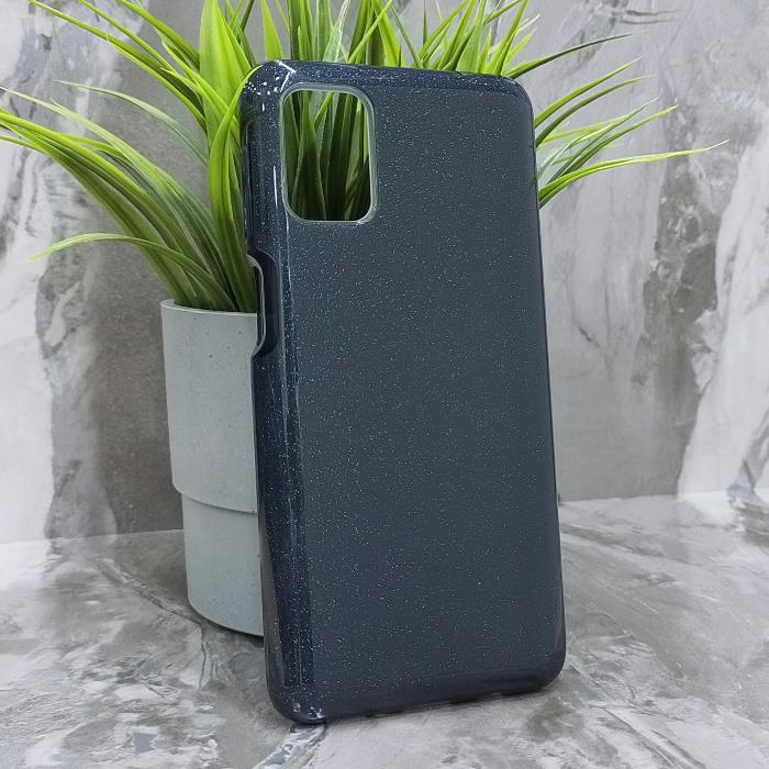 Samsung M31s. Накладка, силикон, пластик, блестки, черный
