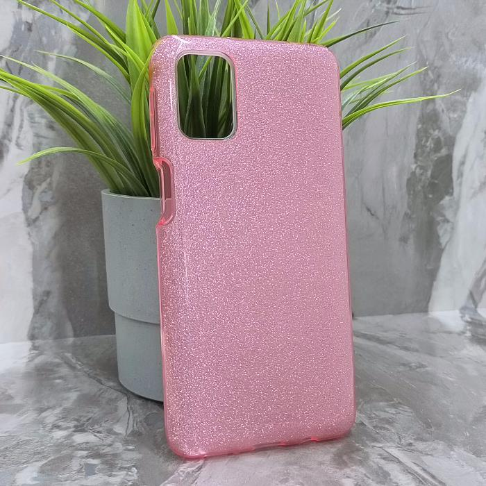 Samsung M31s. Накладка, силикон, пластик, блестки, розовый