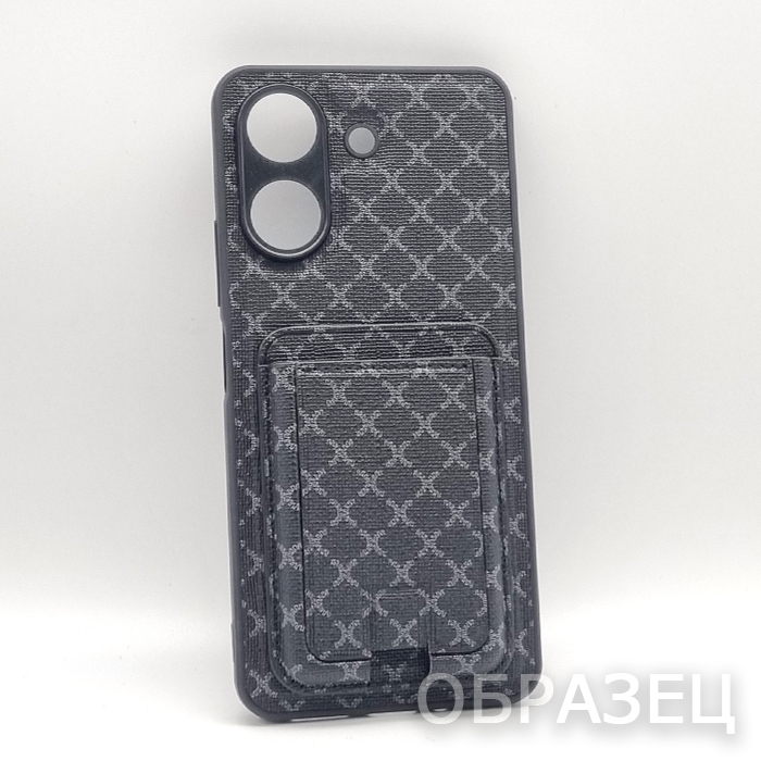 Samsung A12/M12. Накладка, Pattern Card, черный