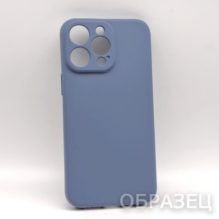 Samsung A12/M12. Накладка, Silicone Case Lite, серо-синий