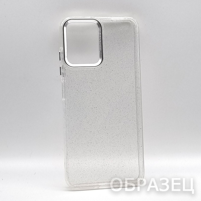 Samsung A32. Накладка, силикон, Metal Camera Edge Shine, прозрачный