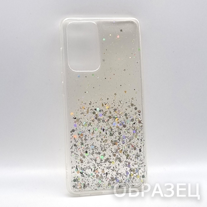 Samsung S21+. Накладка, Epoxy Glitter, желтый