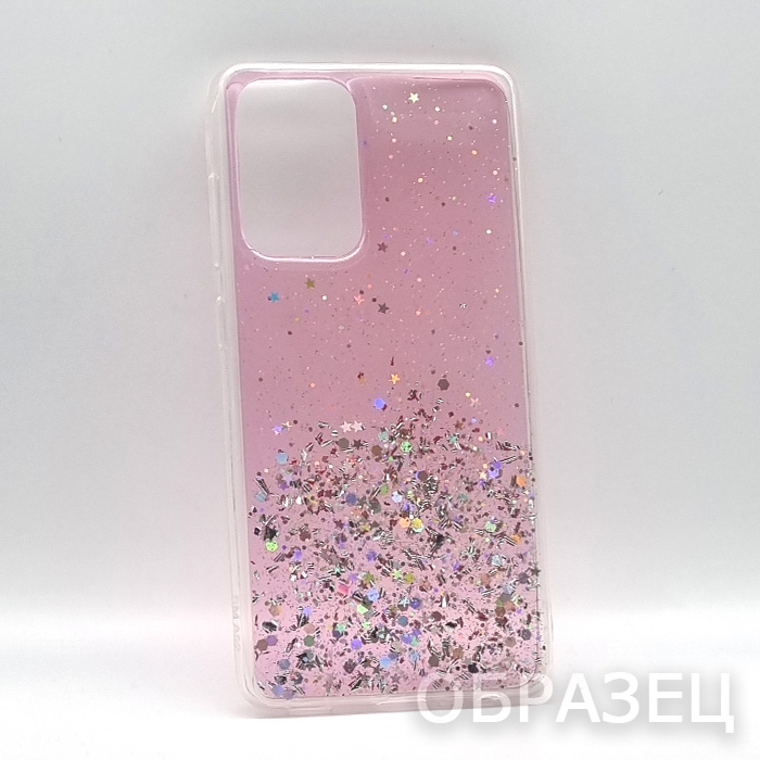 Xiaomi Redmi Note 9T. Накладка, Epoxy Glitter, розовый