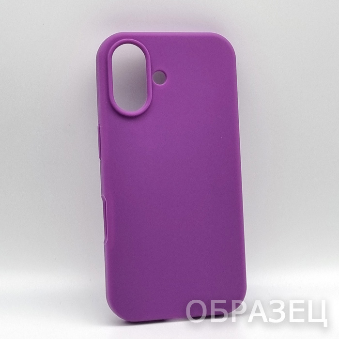 Realme C21. Накладка, Silicone Cover, темно-лиловый