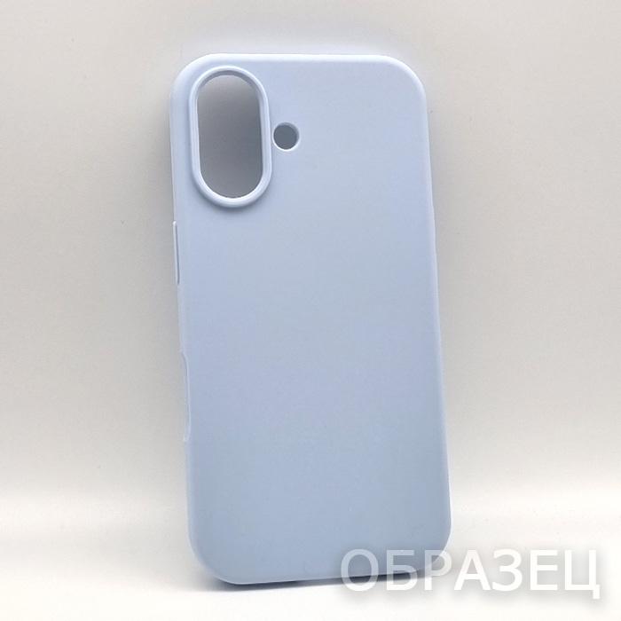 Realme C21. Накладка, Silicone Cover, светло-голубой