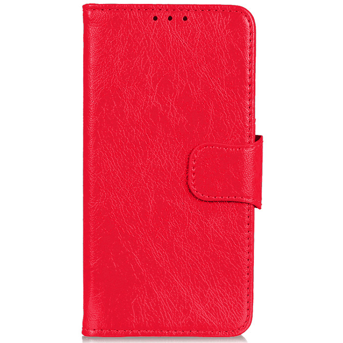 Realme C21. Книжка, Classic Leather, красный