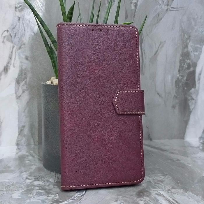 Xiaomi Redmi Note 10/Note 10S/POCO M5s. Книжка, Classic Simple Leather, бордовый