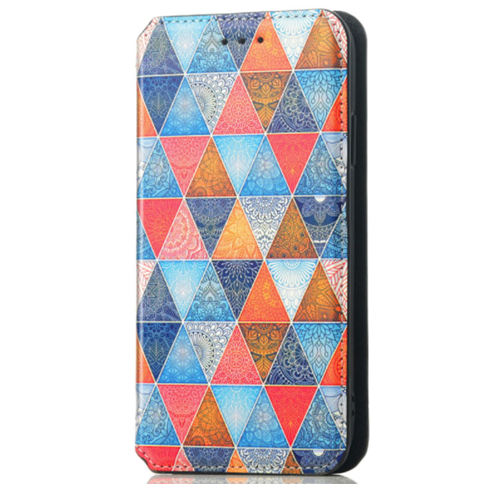 OPPO A91/F15. Книжка, Patchwork, разноцветный