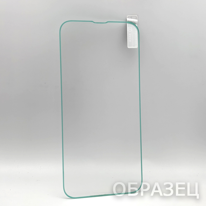 Стекло защитное для iPhone 13 Pro Max/14 Plus, Neon TPU Line, светящееся, зеленая рамка