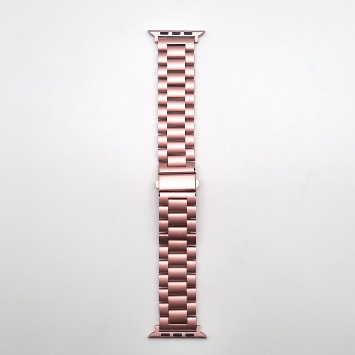 Apple Watch 42/44/45. Ремешок, металлический Grand Steel, розовое золото