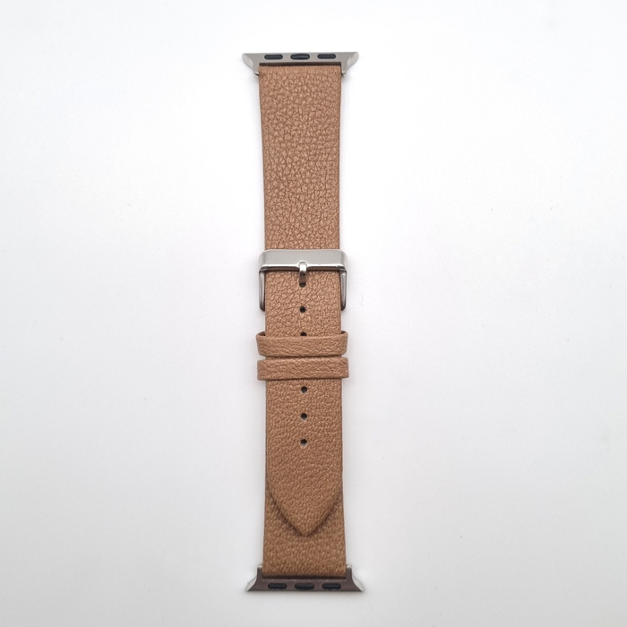 Apple Watch 42/44/45. Ремешок, текстура кожи, коричневый