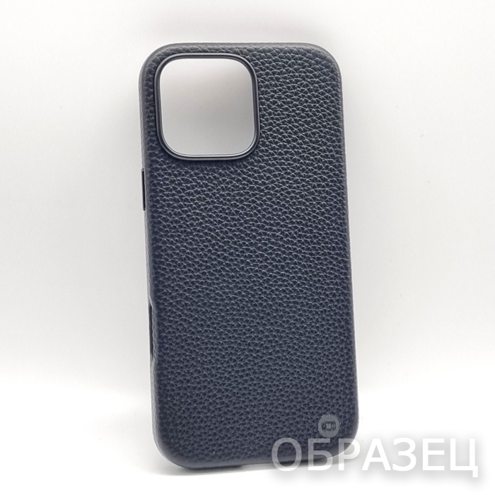 iPhone 13. Накладка, Cellis Leather Mag, черный