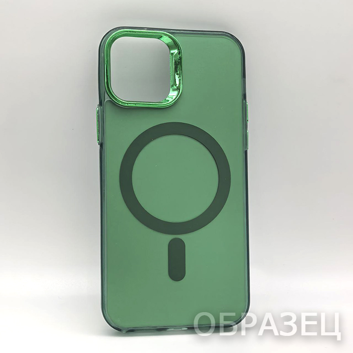 iPhone 13. Накладка, More Mag, зеленый