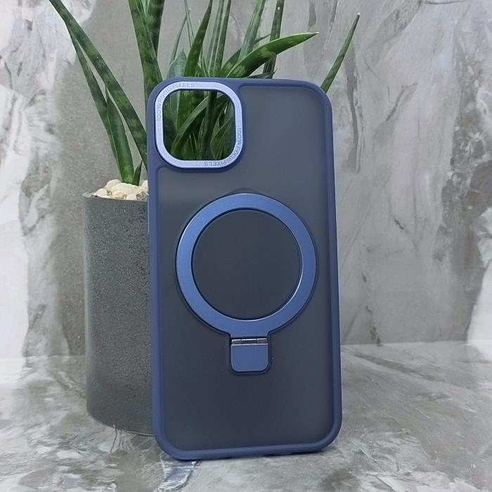iPhone 13. Накладка, Focus Matte Big Ring, темно-синий