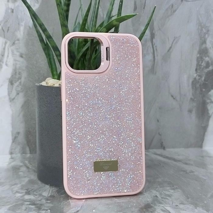 iPhone 13. Накладка, Support Camera Diamond, камера-подставка, розовый