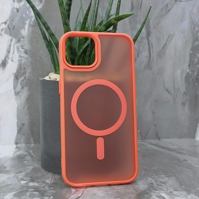 iPhone 13. Накладка, Simple Matte Mag, тип 2, оранжевый